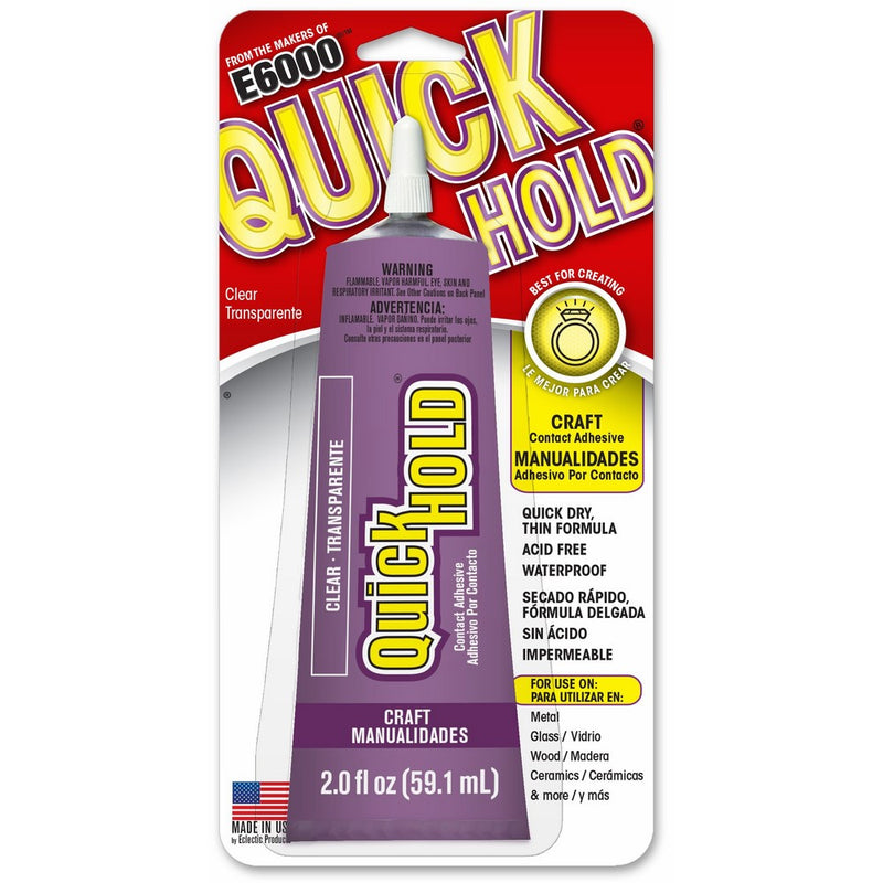 E6000 QuickHOLD 380722 Quick Dry Adhesive, All-purpose, 2.0 Fluid Ounces, Clear