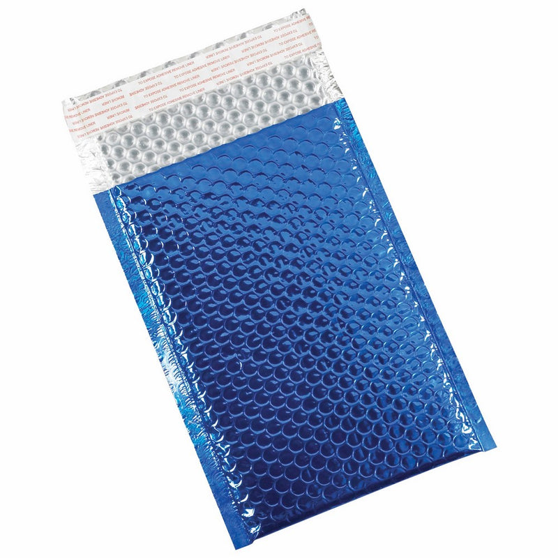 Aviditi GBM0711B Glamour Bubble Mailer, 11" Length x 7-1/2" Width, Blue (Case of 72)