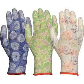 Bellingham C2603APL COOL Breathable Polyurethane Seamless Chore Gloves, Large, Assorted Floral Patterns