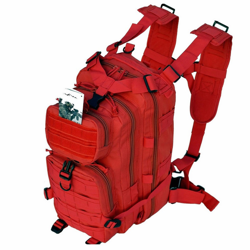 Explorer Tactical 72 Hours Combat Rucksack 17 Inch Backpack-Red