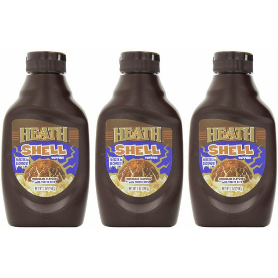 Heath Shell Topping, 7-Ounce Bottle (Pack of 3)