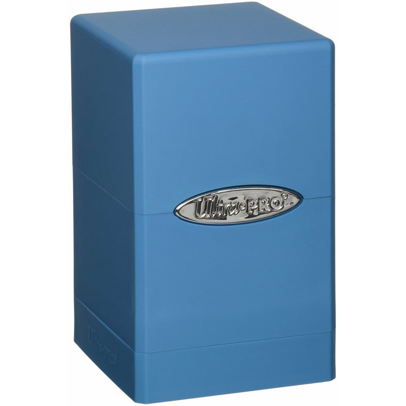 Light Blue Satin Tower Deck Boxes