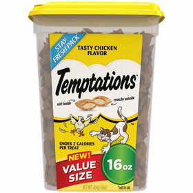 Temptations Classic Treats for Cats Tasty Chicken Flavor 16 Ounces; With Our Mouthwatering Menu We Have a Flavor For Every Feline