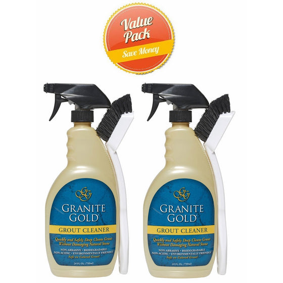 Granite Gold Grout Cleaner, with Brush, 24 oz-2 pk