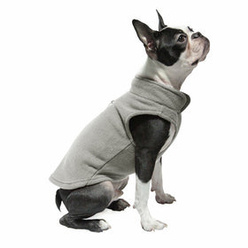 Gooby Every Day Fleece Cold Weather Dog Vest for Small Dogs, Gray, Small