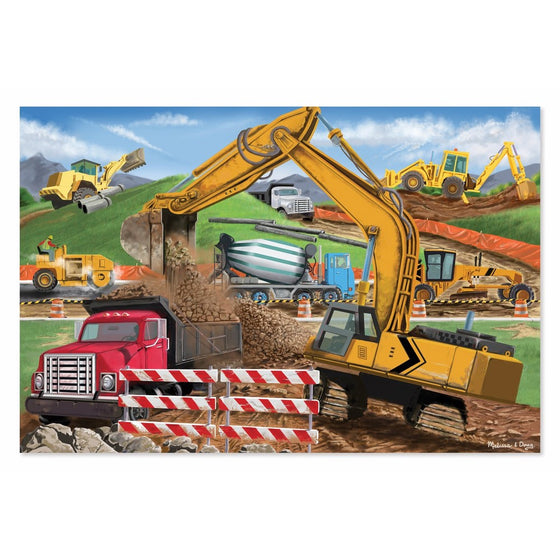 Melissa & Doug Building Site Jumbo Jigsaw Floor Puzzle (48 pcs, 2 x 3 feet long)