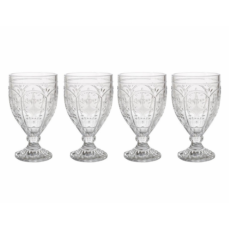 Trestle Glasses Collection, (Set of 4), Clear