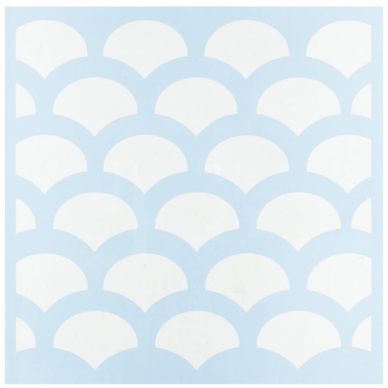 Clear Scraps Fish Scales Stencils, 12 by 12"