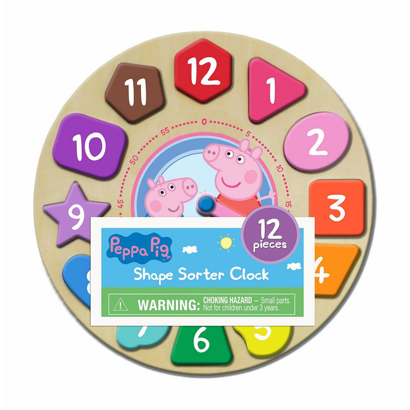 Peppa Pig Shape Sorter Clock Puzzle (12 Piece)