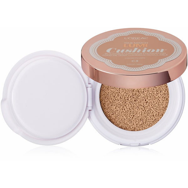 L'Oréal Paris True Match Lumi Cushion Foundation, C3 Creamy Natural, 0.51 oz.