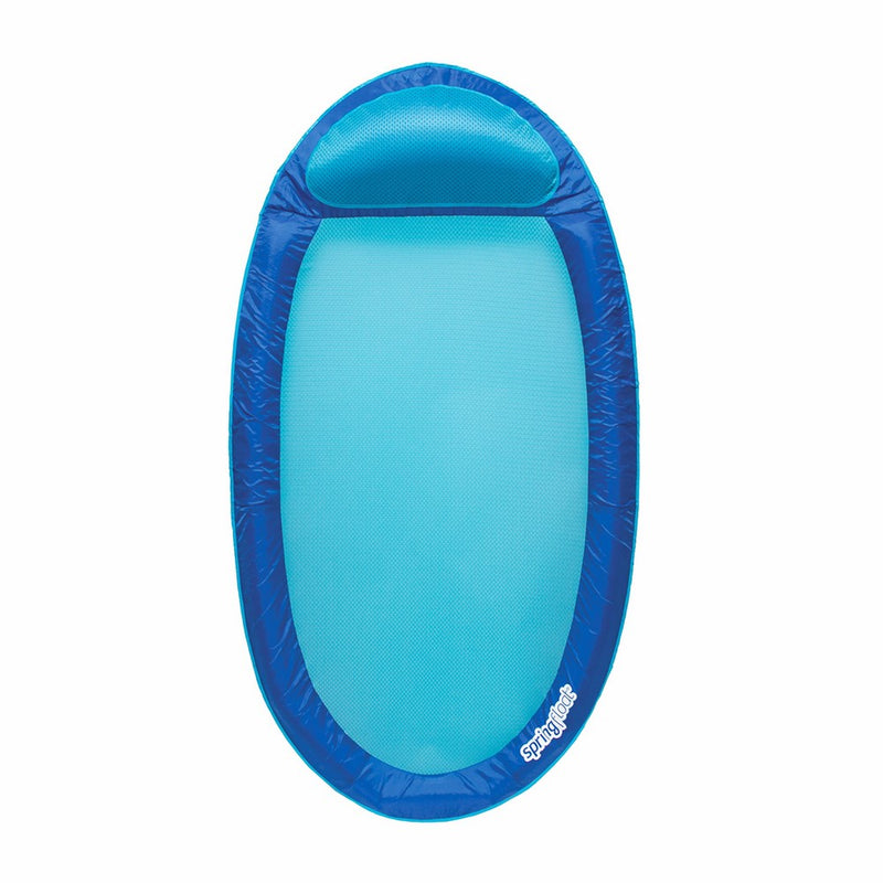 SwimWays Original Spring Float Pool Lounger, Dark Blue / Light Blue