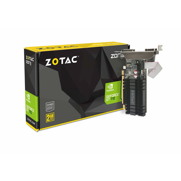 ZOTAC GeForce GT 710 2GB DDR3 PCI-E2.0 DL-DVI VGA HDMI Passive Cooled Single Slot Low Profile Graphics Card (ZT-71302-20L)