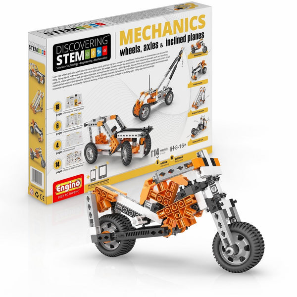 Engino Discovering STEM Mechanics Wheels, Axles and Inclined Planes Construction Kit