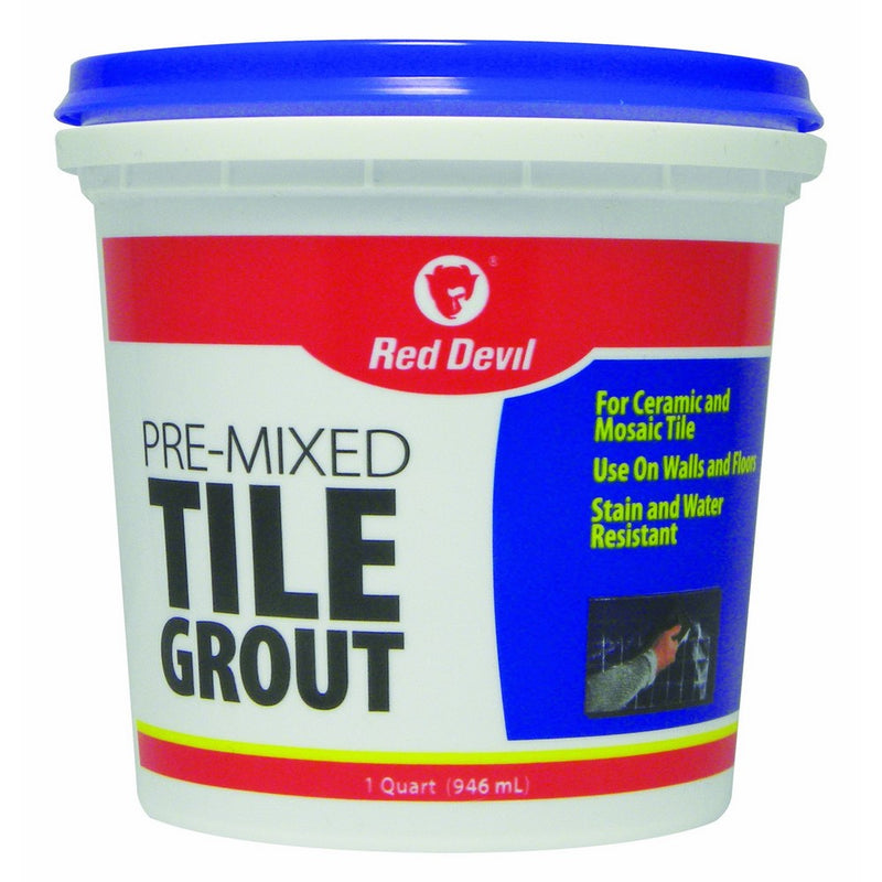 Red Devil 0424 1-Quart Pre-Mixed White Tile Grout