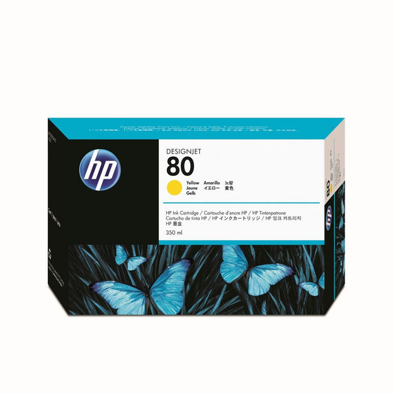 HP 80 Yellow DesignJet Original Ink Cartridge (C4848A)