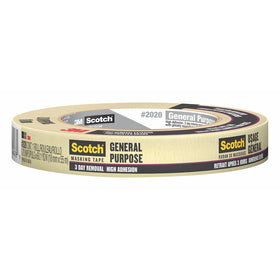 Scotch General Purpose Masking Tape, 2020-18A, 0.7-Inch by 60.1-Yards, 1 Roll