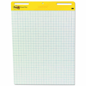 Post-it Super Sticky Easel Pad, 25 x 30 Inches, 30 Sheets/Pad, 2 Pads (560), Large White Grid Premium Self Stick Flip Chart Paper, Super Sticking Power