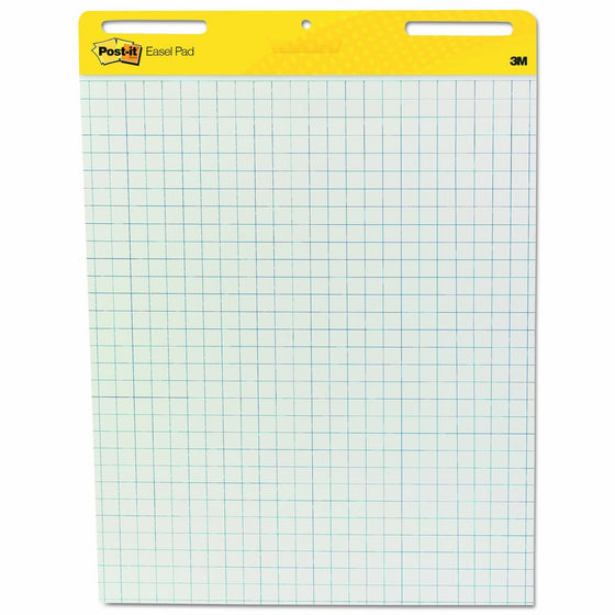 Post-it Super Sticky Easel Pad, 25 x 30 Inches, 30 Sheets/Pad, 2 Pads (560), Large White Grid Premium Self Stick Flip Chart Paper, Super Sticking Power