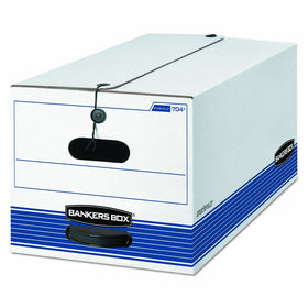 Bankers Box Stor/File Medium-Duty Storage Boxes with String & Button, Letter, 12 Pack (00704)