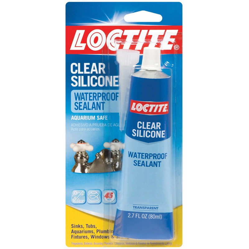 Loctite Clear Silicone Waterproof Sealant 2.7-Ounce Tube (908570)