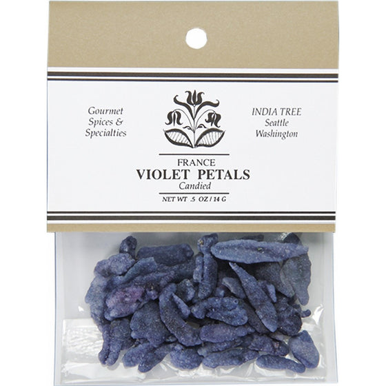 India Tree Candied Violet Petals, 0.5 Ounce