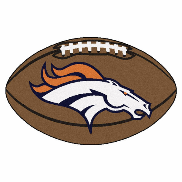 Fanmats NFL Denver Broncos Nylon Face Football Rug