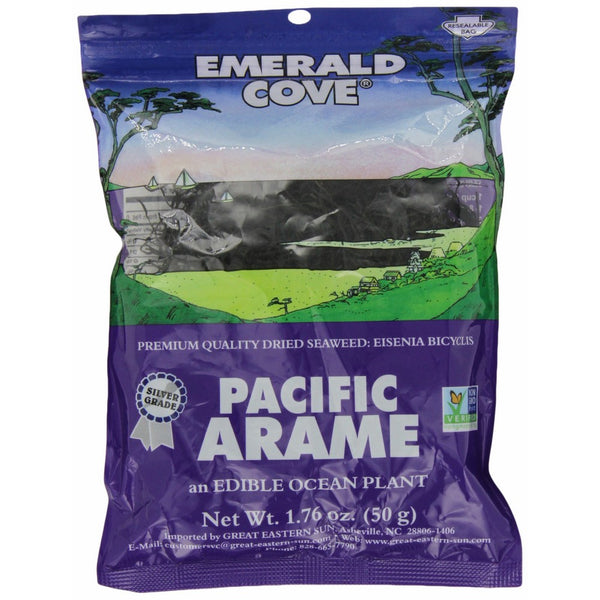 Emerald Cove Silver Grade Pacific Arame (Dried Seaweed), 1.76-Ounce Bags (Pack of 6)