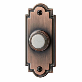 NuTone PB15LBR Wired Lighted Door Chime Push Button, Oil-Rubbed Bronze