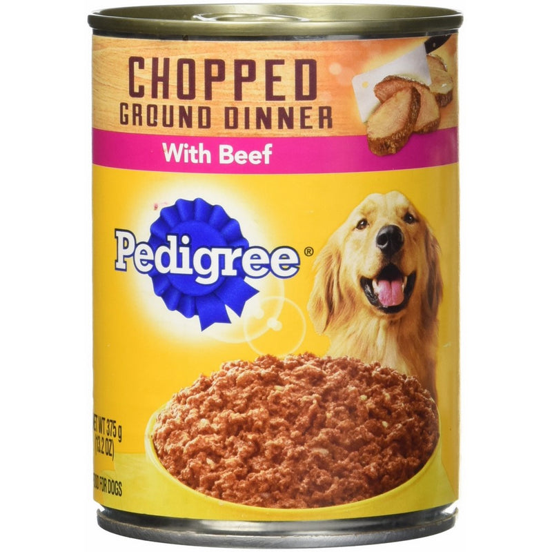 PEDIGREE Meaty Ground Dinner Variety Pack Chopped Beef & Chicken Canned Dog Food 13.2 oz. (12 Pack)