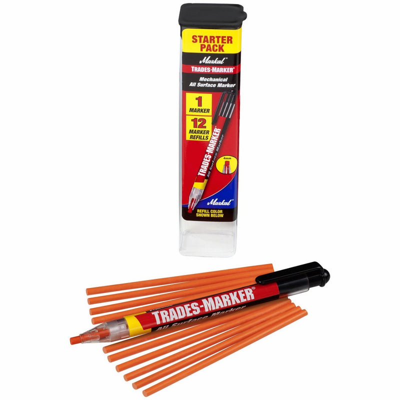 Markal 96137 Trades Marker (1 Holder, 12 Refills), Orange