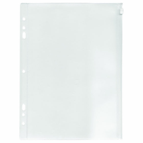 ADVANTUS Zip-All Pocket for Ring Binders, 8.5 x 11 Inches, Frosted, See-Through (ANG52)