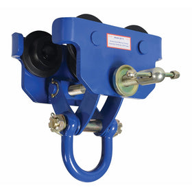 Vestil QIT-6 Steel Quick Install Manual Trolley with Powder Coat Finish, 6,000-lb. Capacity, 3 – 7-1/2" Beam Flange Width, 10-3/8" Headroom