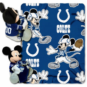 The Northwest Company Officially Licensed NFL Indianapolis Colts Co-Branded Disney's Mickey Hugger and Fleece Throw Blanket Set