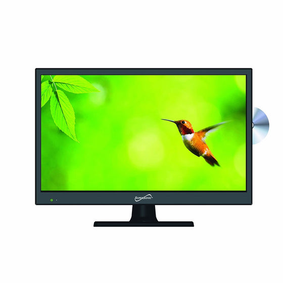 Supersonic 1080p LED Widescreen HDTV with HDMI Input, AC/DC Compatible for RVs and Built-in DVD Player, 15-Inch