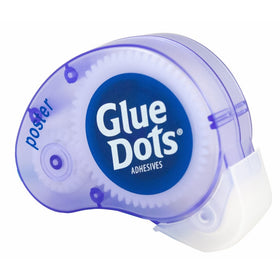 Glue Dots Poster Dot N' Go Dispenser with 200 (.375 Inch) Adhesive Poster Dots (24233)