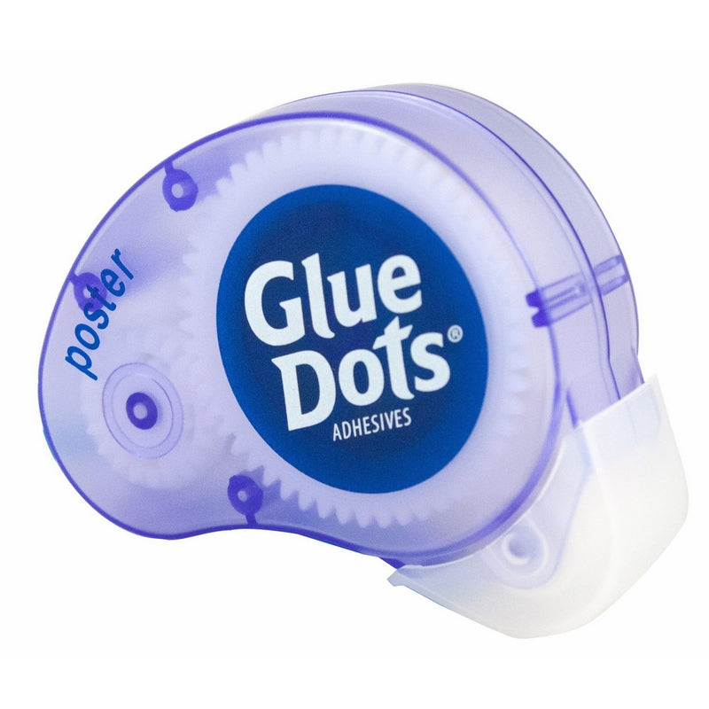 Glue Dots Poster Dot N' Go Dispenser with 200 (.375 Inch) Adhesive Poster Dots (24233)
