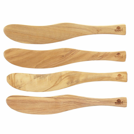 Berard Acero Olive Wood 6 Inch Spreader, Set of 4