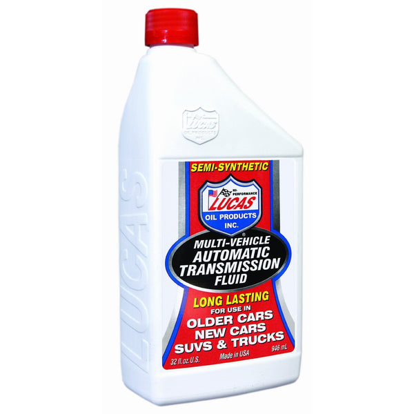 Lucas Oil 10418-6PK Semi-Synthetic Multi-Vehicle Automatic Transmission Fluid - 1 Quart, (Case of 6)
