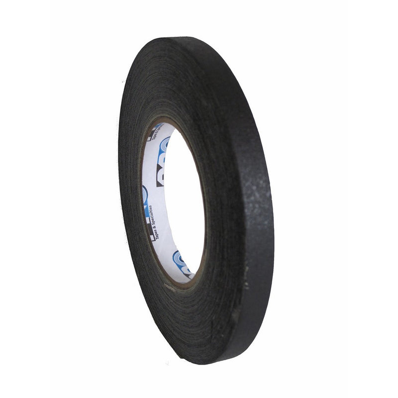 Pro Gaff / Gaffers Tape .5, 1, 2, 3, & 4 Inch Widths X Variable Lengths, 1/2 Inch, Black