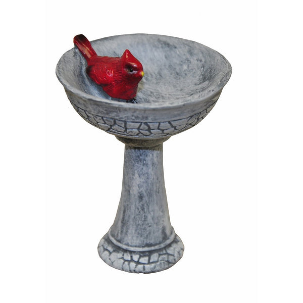 G & F Products G & F MiniGardenn 10027 Fairy Garden Miniature, Cardinal Birdbath Pick