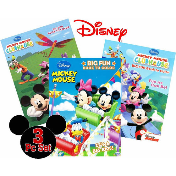 Mickey Mouse Clubhouse Coloring and Activity Book Set (3 Books96 pgs each)