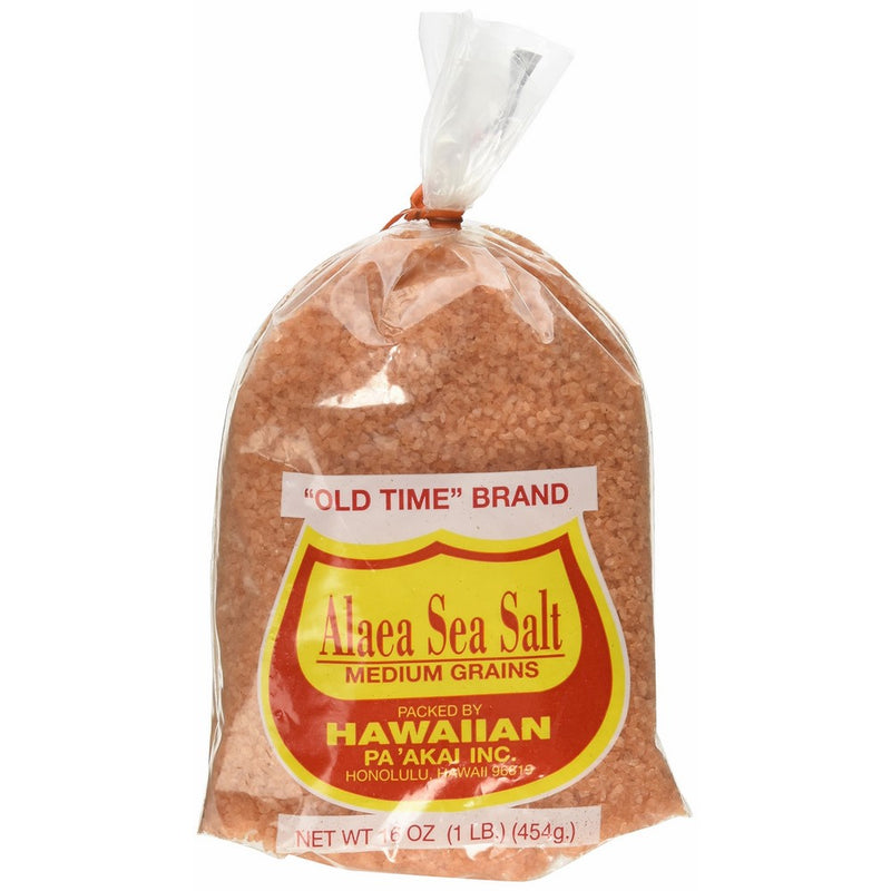 Hawaiian Pa'Akai Inc, Alaea Sea Salt Medium Grains, 16 oz