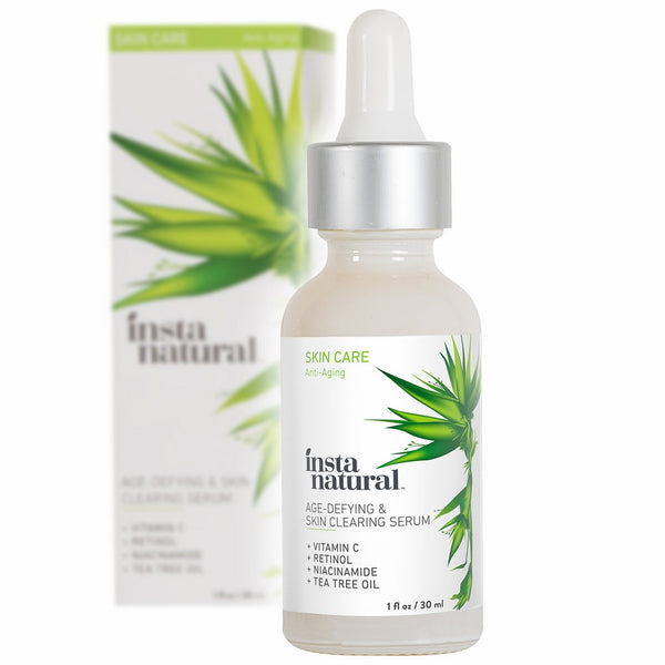 InstaNatural Vitamin C Skin Clearing Serum - Anti Aging Formula with Retinol & Salicylic Acid - Natural & Organic Wrinkle, Acne, Dark Spot, Fine Line & Hyperpigmentation Defying Facial Product - 1 OZ