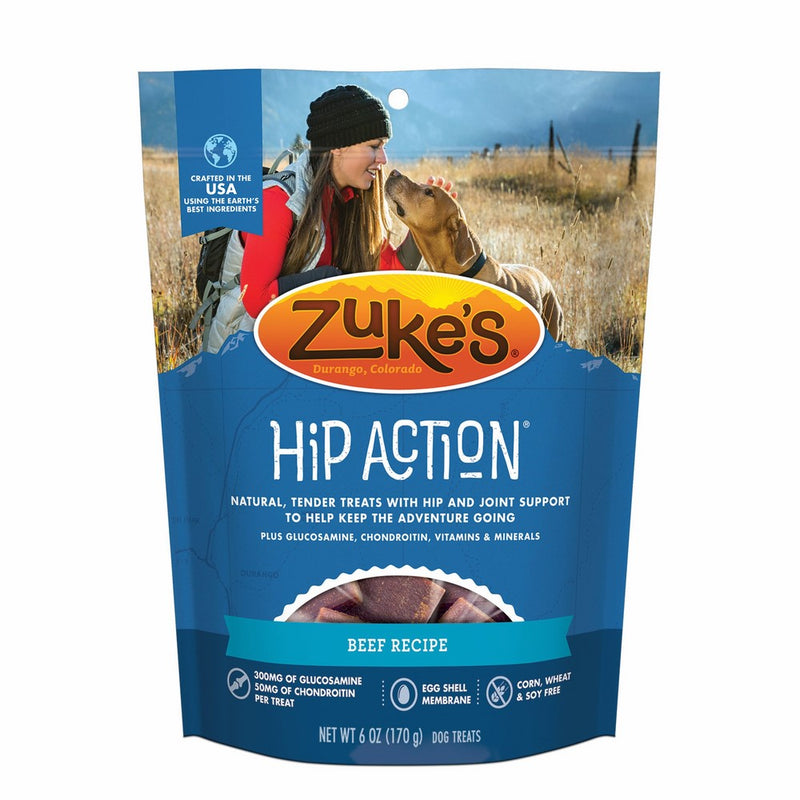 Zuke's Hip Action Beef Recipe Dog Treats - 6 oz. Pouch