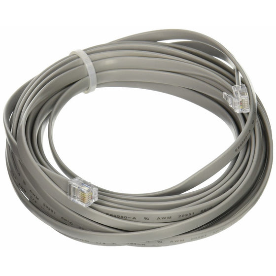 C2G/Cables to Go 08114 RJ 12 6P6C Straight Modular Cable (25 Feet, Silver)