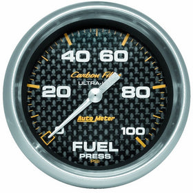 Auto Meter 4863 Carbon Fiber Electric Fuel Pressure Gauge