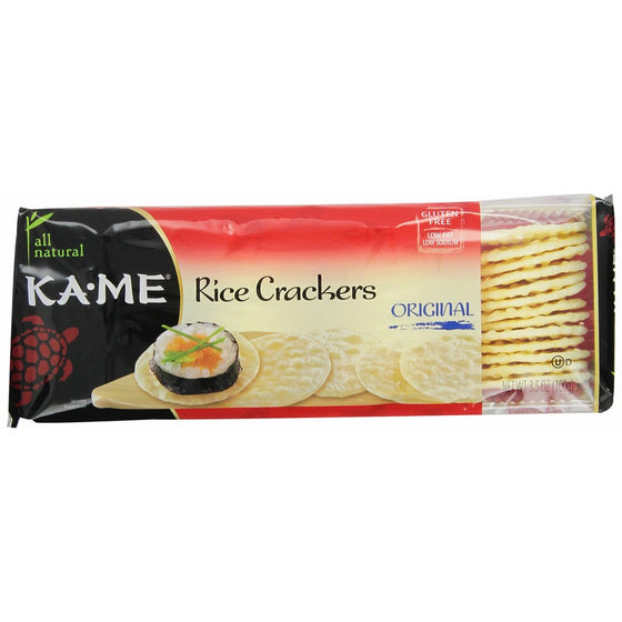 Ka-Me Gluten Free Rice Crackers, Original, 3.5 Ounce (Pack of 12)