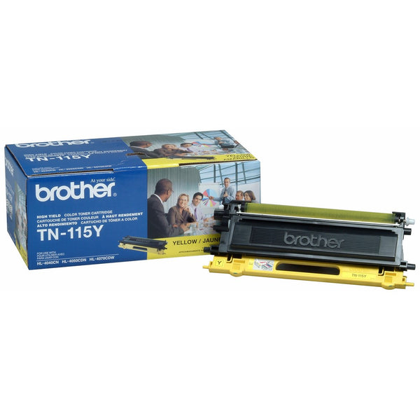 Brother TN115Y (Yellow) Toner Cartridge, High Yield: 4000 pages