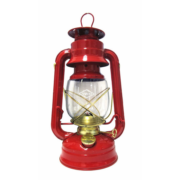 Glo Brite by 21st Century 210-76030 Centennial Gold Trim Oil Lantern, Red