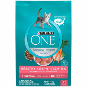 Purina ONE Healthy Kitten Formula Dry Kitten Food - 3.5 lb. Bag